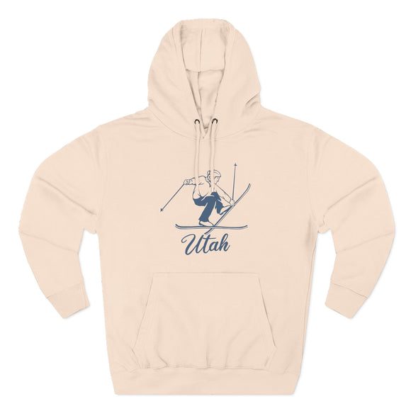 Premium Utah Vintage Snow Ski Hoodie