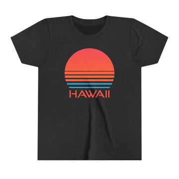 Buy dark-grey-heather Hawaii Youth Shirt - Retro 80s Hawaii Kid's T-Shirt