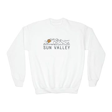 Sun Valley, Idaho Youth Sweatshirt - Unisex Kid's Sun Valley Crewneck Sweatshirt - 0