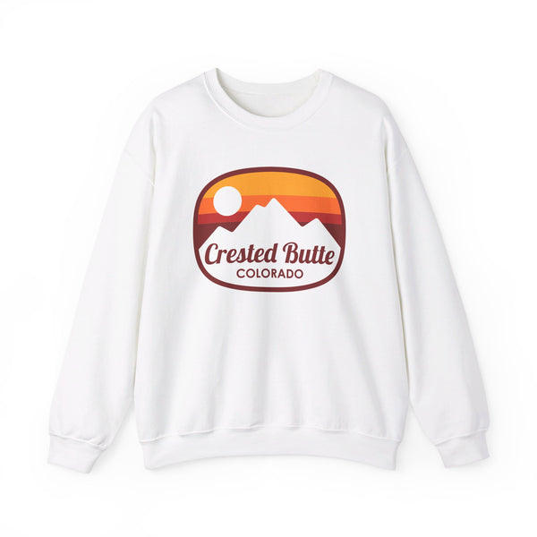 Crested Butte, Colorado Sweatshirt - Unisex Retro Ombre Crewneck Crested Butte Sweatshirt
