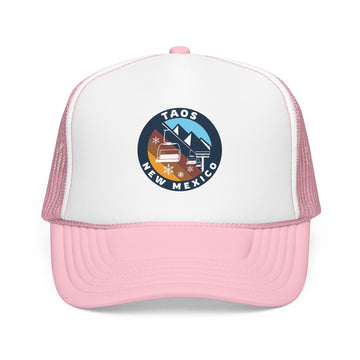 Taos, New Mexico Retro Ski Lift Mountain Foam Trucker Hat - 0