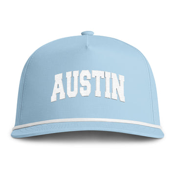 Buy chambray Austin, Texas Embroidered Rope Hat - Vintage Sunwashed Rope Cap, Comfort Colors