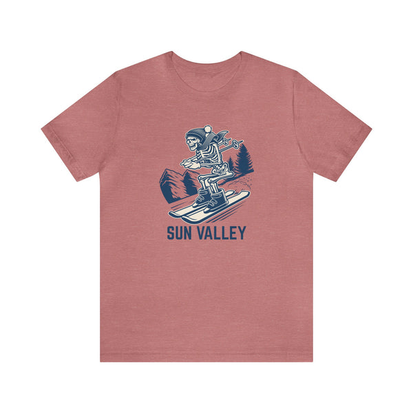Sun Valley, Idaho T-Shirt - Skeleton Skier Unisex Sun Valley Shirt