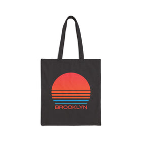 Brooklyn, New York Retro 80s Cotton Canvas Brooklyn Tote Bag