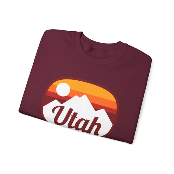 Utah Sweatshirt - Unisex Retro Ombre Utah Crewneck Sweatshirt