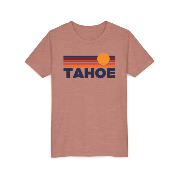 Lake Tahoe, California Youth T-Shirt — Retro Sun Tee