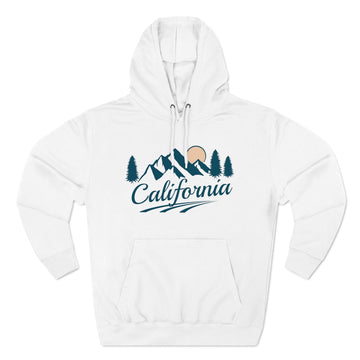 Premium California Hoodie - Retro Unisex Sweatshirt - Pine Mountain Script