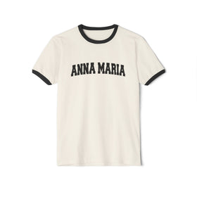 Anna Maria Island, Florida Cotton Ringer Graphic Tee - Unisex Anna Maria Island T Shirt, Vintage Style Tee, Men's/Women's Tee