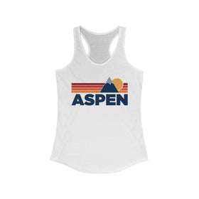 Aspen, Colorado Women's Racerback Tank Top - Mountain Lover Sleeveless Shirt, Women's Aspen Hiking Tank