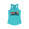 Aspen, Colorado Women's Racerback Tank Top - Mountain Lover Sleeveless Shirt, Women's Aspen Hiking Tank