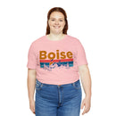 Boise, Idaho Shirt - Mountain Sunset Unisex Boise T-Shirt-115