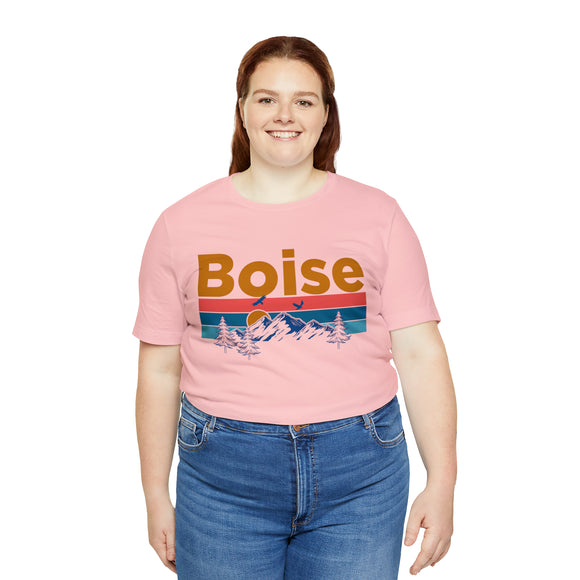 Boise, Idaho Shirt - Mountain Sunset Unisex Boise T-Shirt