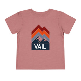 Vail, Colorado Toddler T-Shirt - Retro Palm Tree Toddler Vail Shirt