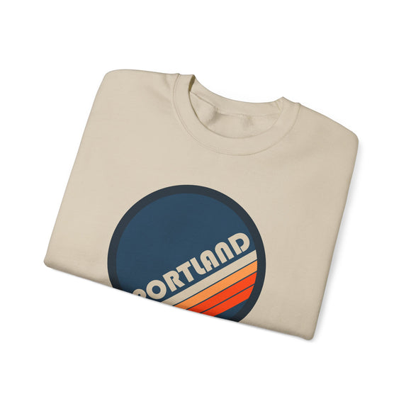 Portland, Oregon Sweatshirt - Retro Graphic Crewneck