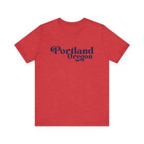 Buy heather-red Portland, Oregon Graphic Tee, Casual T-Shirt, Vintage Style Shirt