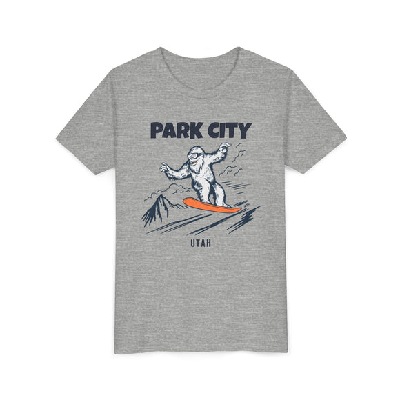 Park City, Utah Yeti Snowboard Youth Tee - Kids Skiing Shirt