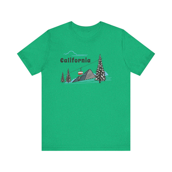 California T-Shirt - Retro Ski Mountain Gondola Unisex California Shirt