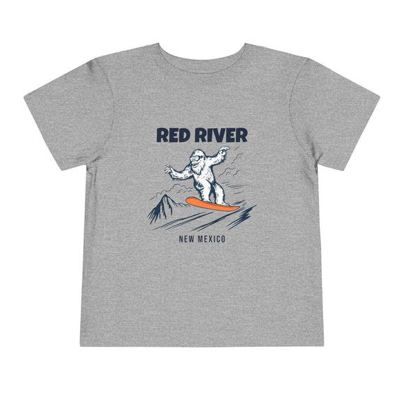 Red River, New Mexico Yeti Snowboard Toddler Tee