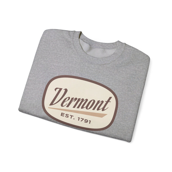 Vermont Sweatshirt - Unisex Retro Vermont Crewneck Sweatshirt