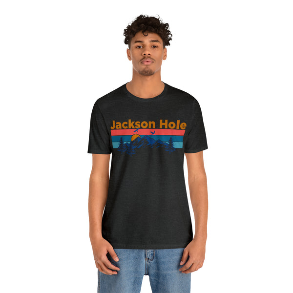 Jackson Hole, Wyoming Shirt - Mountain Sunset Unisex Jackson Hole T-Shirt
