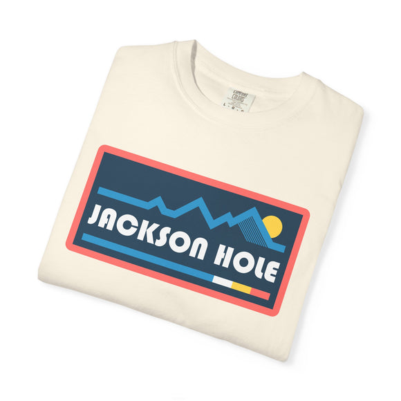 Jackson Hole, Wyoming Graphic Tee, Comfort Colors Retro Mountain Unisex Jackson Hole T shirt