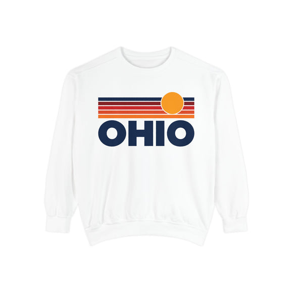 Ohio Sunset Stripes Sweatshirt | Comfort Colors - 100% Cotton