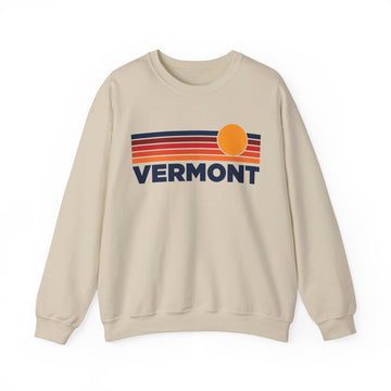 Vermont Sweatshirt Retro Sun Unisex - Vintage Vermont Inspired Warm Pullover Jumper - 0
