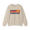 Vermont Sweatshirt Retro Sun Unisex - Vintage Vermont Inspired Warm Pullover Jumper