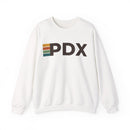 Portland, Oregon PDX Retro Stripe Sweatshirt-1