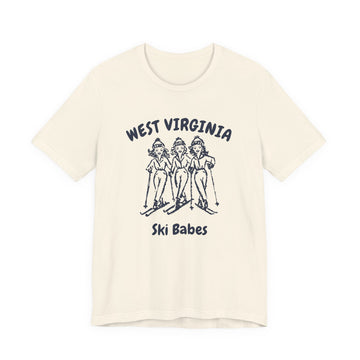 West Virginia Ski Babes T‑Shirt — Retro Skiing Graphic Tee - 0