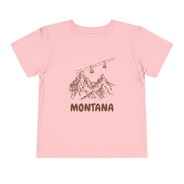 Buy pink Montana Toddler T-Shirt — Vintage Gondola Ski Mountain Tee