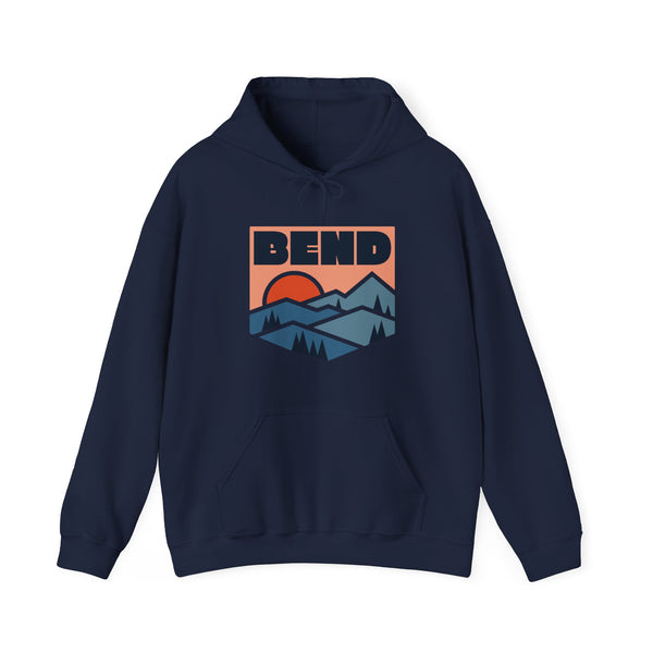 Bend, Oregon Hoodie - Unisex Mountain Bend Hoodie Graphic Sweatshirt