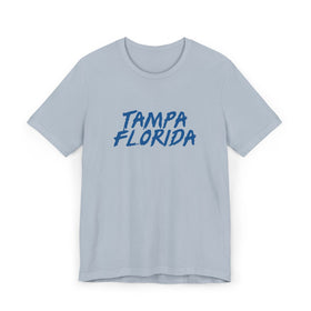 Buy light-blue Tampa T-Shirt | 100% Cotton Retro Florida Tee