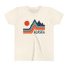 Alaska Youth Shirt - Retro Mountain Alaska Kid's T-Shirt