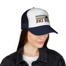 Ski Bum Retro Mountains Trucker Hat - Vintage Style Ski Bum Cap-12