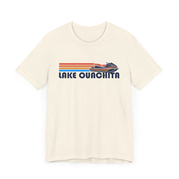 Lake Ouachita, Arkansas T Shirt - Retro Jetski PWC Graphic Tee