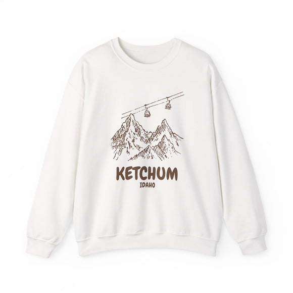 Ketchum, Idaho Mountain Gondola Sweatshirt, Travel Graphic