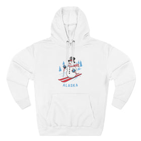 Premium Alaska Skiing Snowman Hoodie