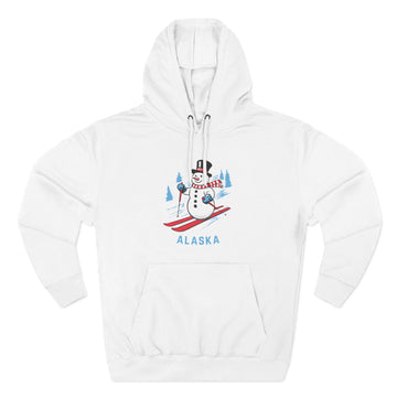 Premium Alaska Skiing Snowman Hoodie