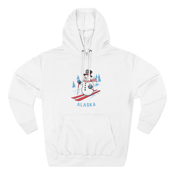 Premium Alaska Skiing Snowman Hoodie