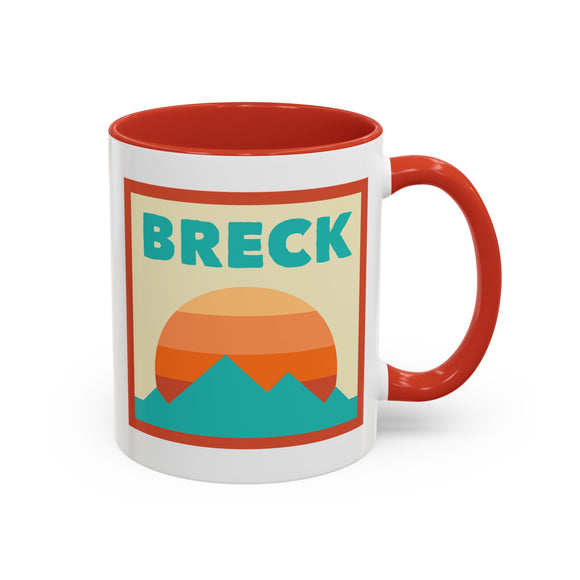 Breckenridge, Colorado Retro Ombre Sun Mountain Coffee Mug 11 oz, Breckenridge, Colorado Nature Lover Gift, Mountain Enthusiast Mug