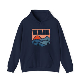 Buy navy Vail, Colorado Hoodie - Unisex Mountain Vail Hoodie Graphic Sweatshirt