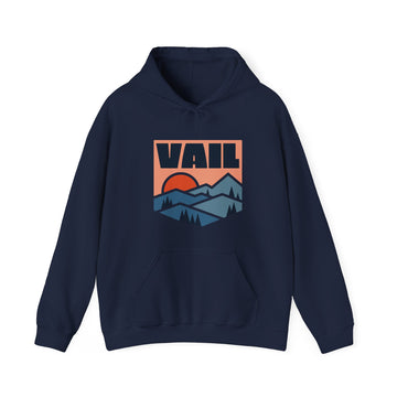 Buy navy Vail, Colorado Hoodie - Unisex Mountain Vail Hoodie Graphic Sweatshirt