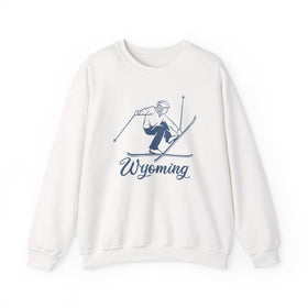 Wyoming Sweatshirt - Vintage Skiing Graphic Crewneck