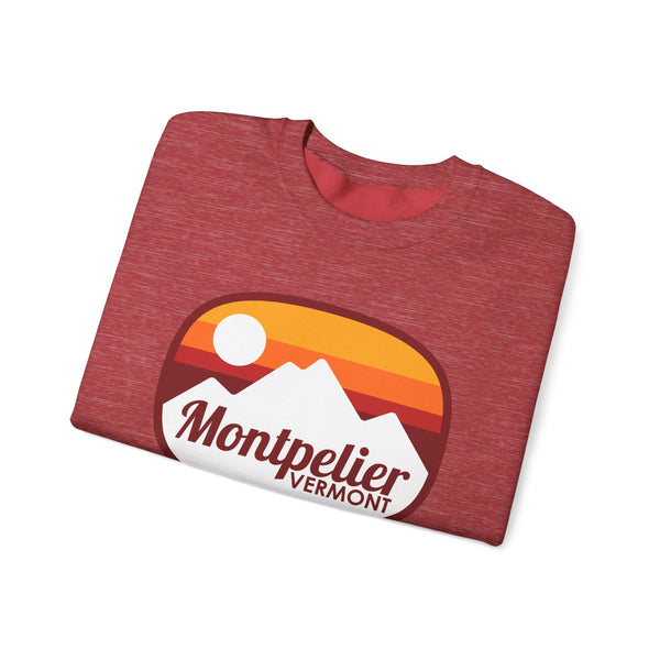 Montpelier, Vermont Sweatshirt - Unisex Retro Ombre Crewneck Montpelier Sweatshirt