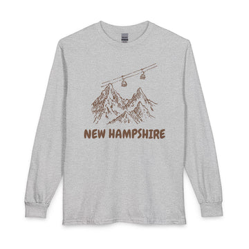 New Hampshire Long Sleeve T-Shirt - Ski Mountain Gondola - 0