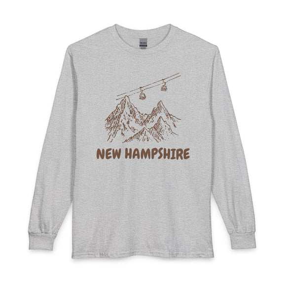 New Hampshire Long Sleeve T-Shirt - Ski Mountain Gondola