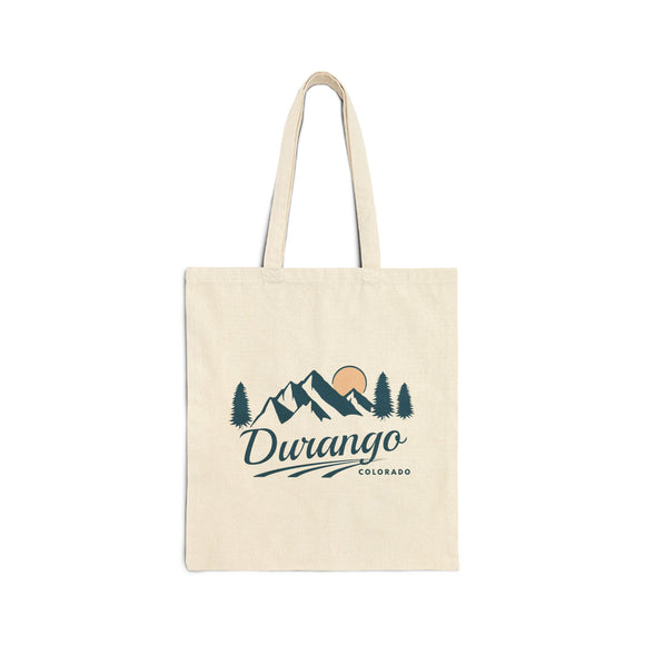Durango, Colorado Cotton Canvas Tote Bag - 15" x 16"
