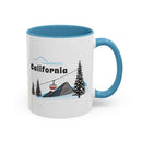 California Retro Snow Skiing Mountain 11 oz Mug, Ski Lodge Decor Coffee Cup, Mountain Gondola Lover Gift, Retro Skiing Mug-14