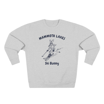 Buy heather-grey Premium Mammoth Lakes, California Ski Bunny Sweatshirt